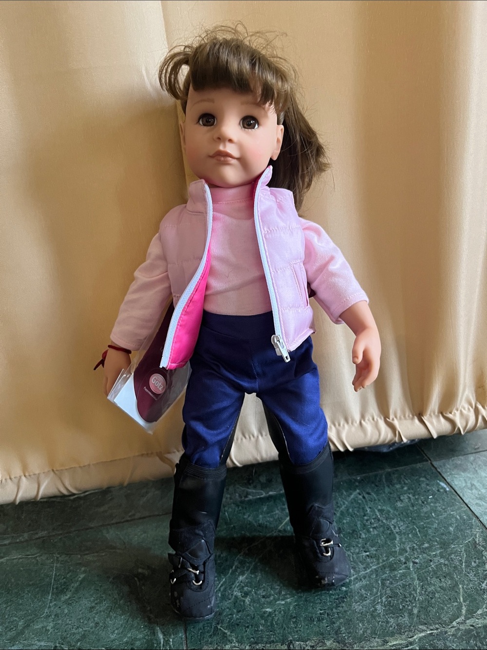 Interactive Kids Doll in Pink Jacket, Navy Pants and Black Boots